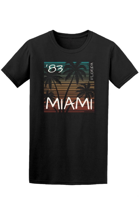 Miami Florida '83 Green to Red T-Shirt Men -Image by Shutterstock, Male Small
