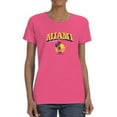 thumbnail image 1 of Miami Florida Beach Fun Shaped T-Shirt Women -Image by Shutterstock, Female Large, 1 of 4