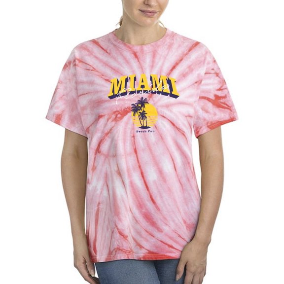 Miami Florida Beach Fun Tie Dye Cyclone Women -Image by Shutterstock, Female x-Large