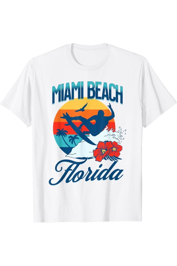 Miami Florida Beach Surf Summer T-Shirt