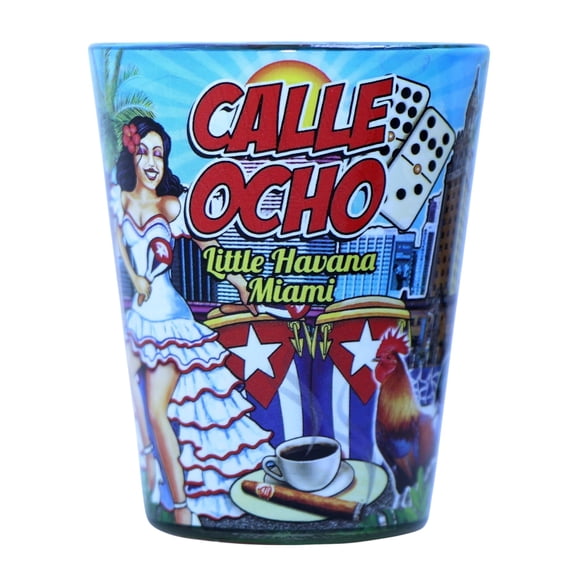 Miami Florida Calle Ocho In and Out Shot Glass