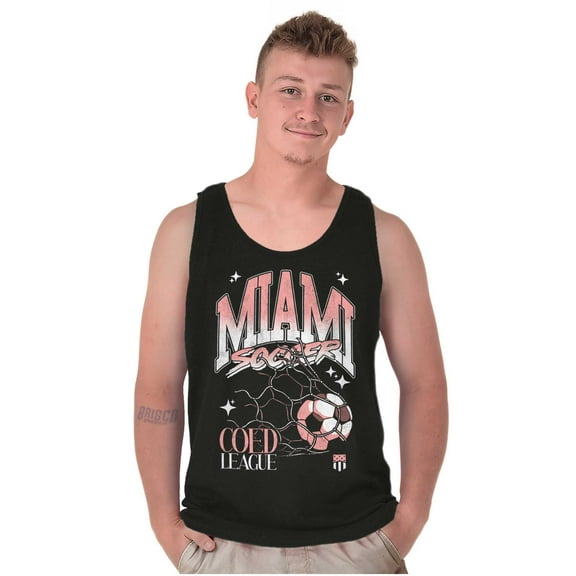 Miami Florida Coed Soccer League Goal Plus Size Graphic Tank Top Brisco Brands 3X