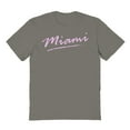 thumbnail image 1 of Miami Florida Graphic Charcoal Men's Cotton T-Shirt, 1 of 4