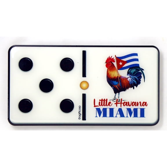 Miami Florida Little Havana Domino Rooster Dual Layer MDF magnet