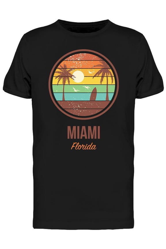 Miami Florida Retro 80's T-Shirt Men -Image by Shutterstock, Male Small