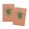 thumbnail image 1 of Miami, Florida, Sea Turtle, Pink Press (4x6 Birch Wood Postcards, 2-Pack Stationary, Rustic Home Wall Decor), 1 of 5