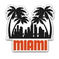 thumbnail image 1 of Miami Florida Skyline - 3" Vinyl Sticker - For Car Laptop Water Bottle Phone - Waterproof Decal, 1 of 1