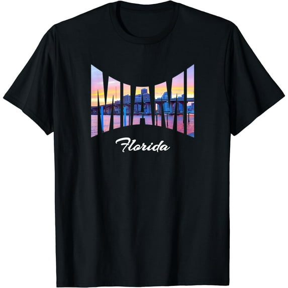 Miami Florida Souvenirs T-Shirt Black 4X-Large