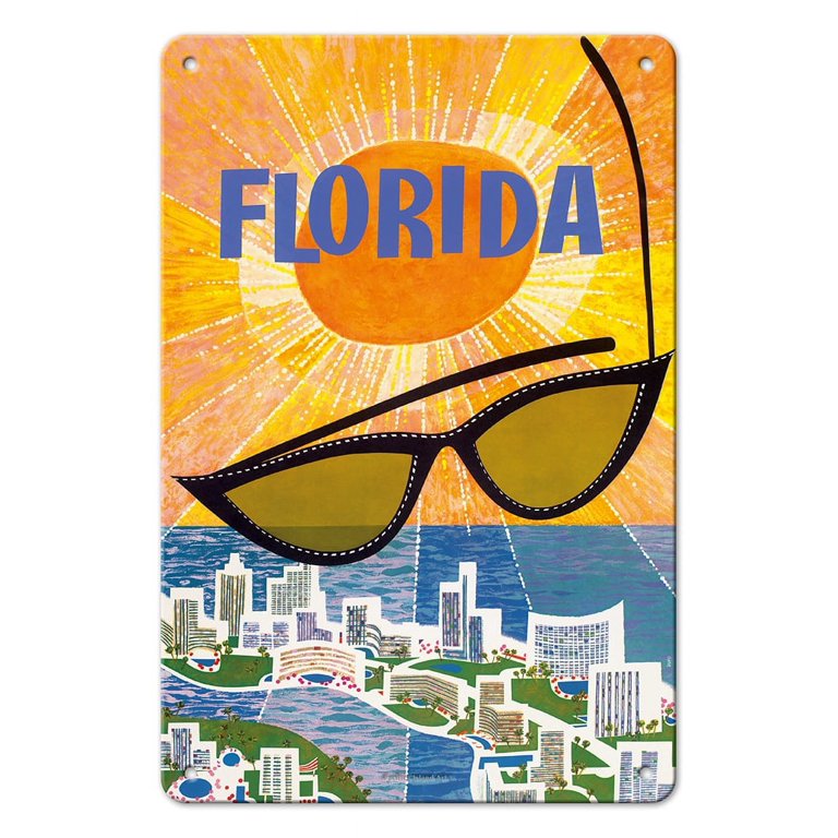 Miami Florida - The Sunshine State - Vintage Travel Poster by