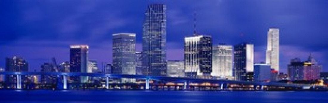 Miami Florida USA Canvas Art - Panoramic Images (18 x 6)