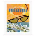 thumbnail image 1 of Miami Florida - Vintage Travel Poster by David Klein c.1960s - Fine Art Rolled Canvas Print 16in x 20in, 1 of 4