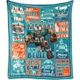 thumbnail image 1 of Miami Blanket for Men Women, Football Style Gifts for Team Fans, Football Decor Throw Blanket for Sofa Couch Bed Living Room 60" x 50", 1 of 6