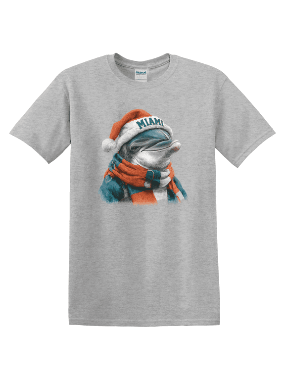 Miami Football Winter Dolphin Fan Game Day Design T-Shirt