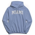 thumbnail image 1 of Miami Graphic Light Blue Men's Cotton Pullover Hoodie, 1 of 1