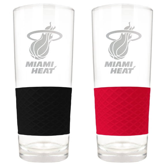 Miami Heat 22oz. Logo Score Pint Glass Two-Piece Set