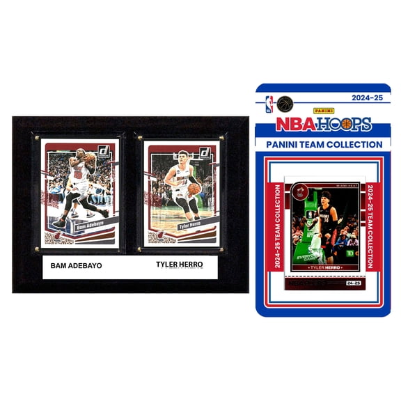 Miami Heat 6" x 8" Player Plaque & 2024 Team Trading Card Set