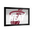 thumbnail image 1 of Miami Heat Fade Ready-To-Hang Black Framed Wall Mirror, 1 of 4