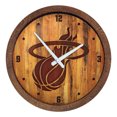 thumbnail image 1 of Miami Heat 20.25" Faux Barrel Top Clock, 1 of 5
