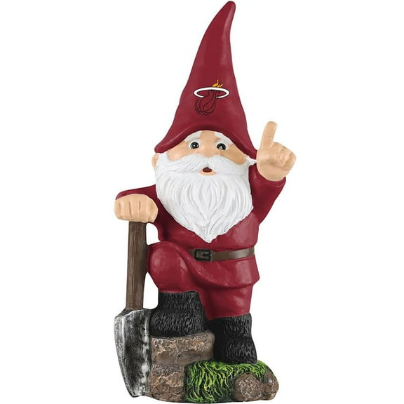 Miami Heat NBA 10.5 Inch Shovel Time Garden Gnome