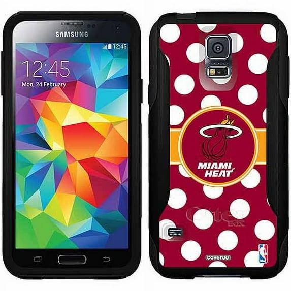 Miami Heat Polka Dots Design on OtterBox Commuter Series Case for Samsung Galaxy S5
