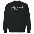 thumbnail image 1 of Miami Humor Graphic Black Men's Crewneck Sweatshirt, 1 of 1