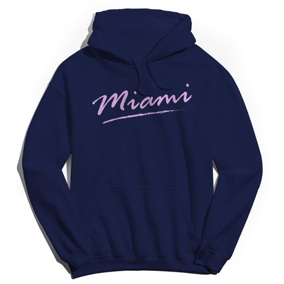 Miami Humor Graphic Navy Men's Crewneck Sweatshirt Hoodie