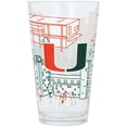thumbnail image 1 of Miami Hurricanes 16oz. Campus Line Art Pint Glass, 1 of 1