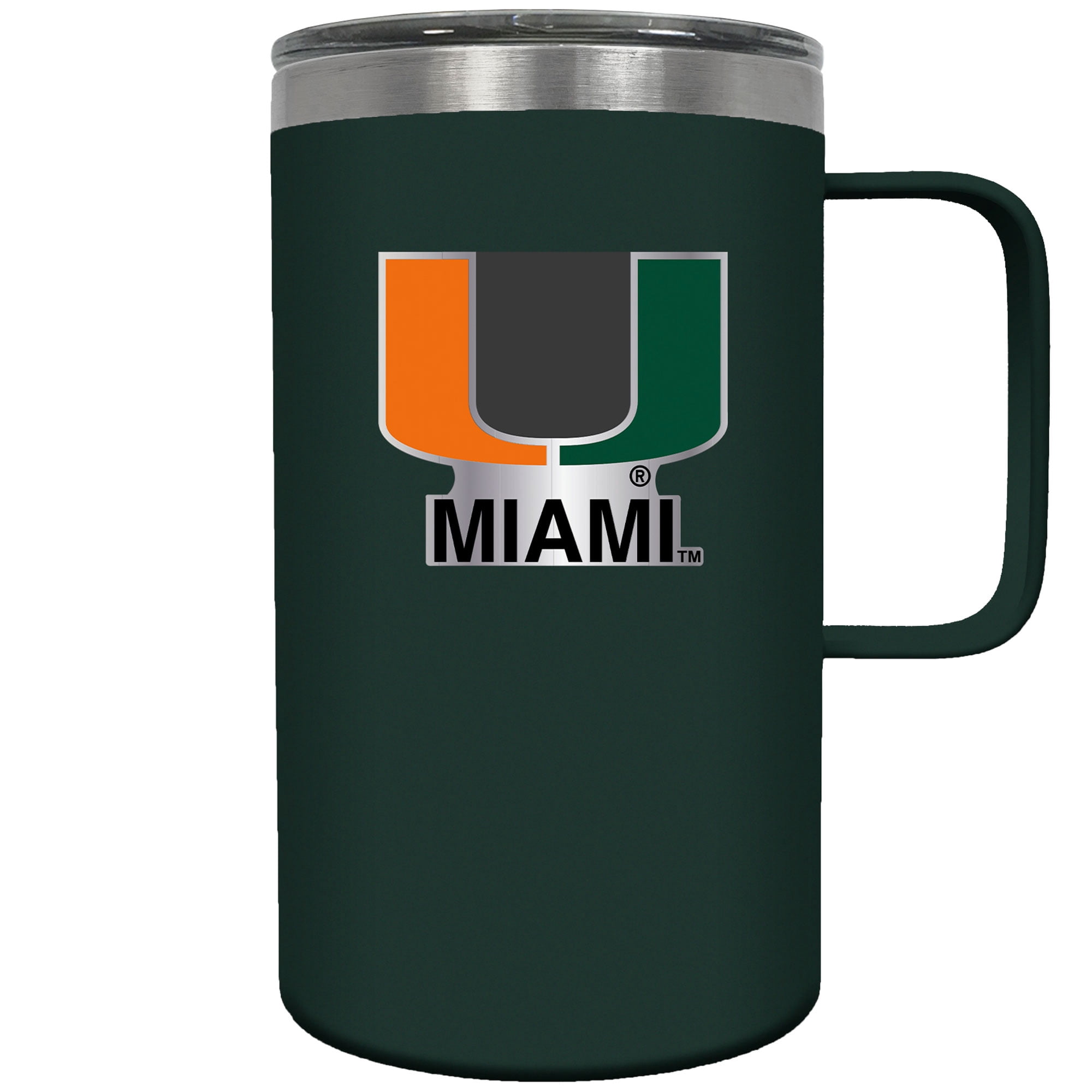 Miami Hurricanes 15 Oz Sculpted Coffee Mug | Team Logo Ceramic Mug With Raised Graphics