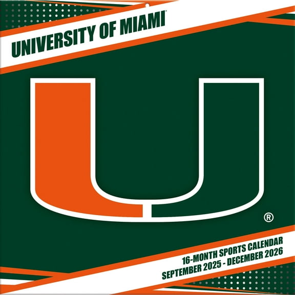 Miami Hurricanes 2026 16M Turner Wall Calendar - Pf