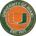 thumbnail image 1 of Miami Hurricanes 24'' Round Heritage Logo Sign, 1 of 1