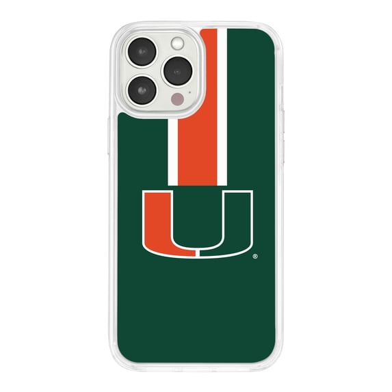 Miami Hurricanes HD Phone Case Compatible with Apple iPhone 15 Plus (Stripe) by Affinity Bands