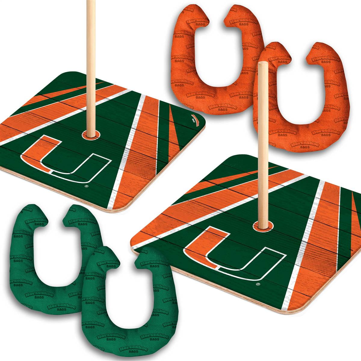 YouTheFan NCAA Miami Hurricanes HorseShoe Bags