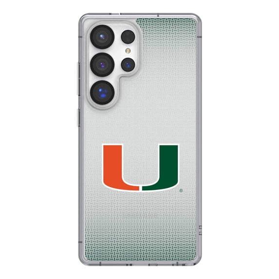 Miami Hurricanes Linen Logo Galaxy Clear Case