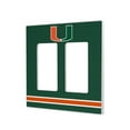 thumbnail image 1 of Miami Hurricanes Stripe Design Double Rocker Light Switch Plate, 1 of 4