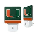 thumbnail image 1 of Miami Hurricanes Stripe Design Nightlight 2-Pack, 1 of 4