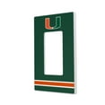 thumbnail image 1 of Miami Hurricanes Stripe Design Single Rocker Light Switch Plate, 1 of 4