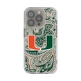 thumbnail image 1 of Miami Hurricanes iPhone Paisley Design Clear Case, 1 of 7