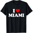 thumbnail image 1 of Miami - I Heart Miami - I Love Miami T-Shirt Black X-Large, 1 of 4