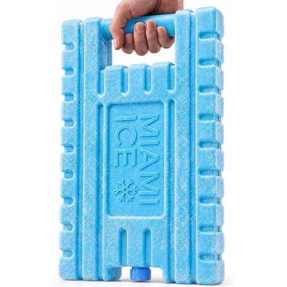 Miami Ice XL Reusable Ice Pack for Coolers, 12 x 9 in, Replaces 7 lbs of Ice, BPA Free, Built In Handle, Long Lasting Cold Pack, 1 Pack