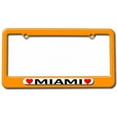 thumbnail image 1 of Miami Love with Hearts License Plate Tag Frame, Multiple Colors, 1 of 1