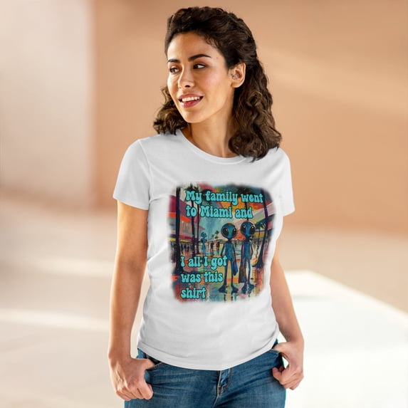 Miami Mall Aliens Women's Midweight Cotton Tee