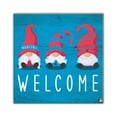 thumbnail image 1 of Miami Marlins 10'' x 10'' Welcome Gnomes Sign, 1 of 1