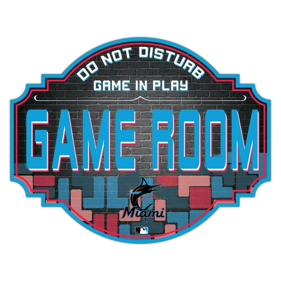 Miami Marlins 12'' Game Room Tavern Sign