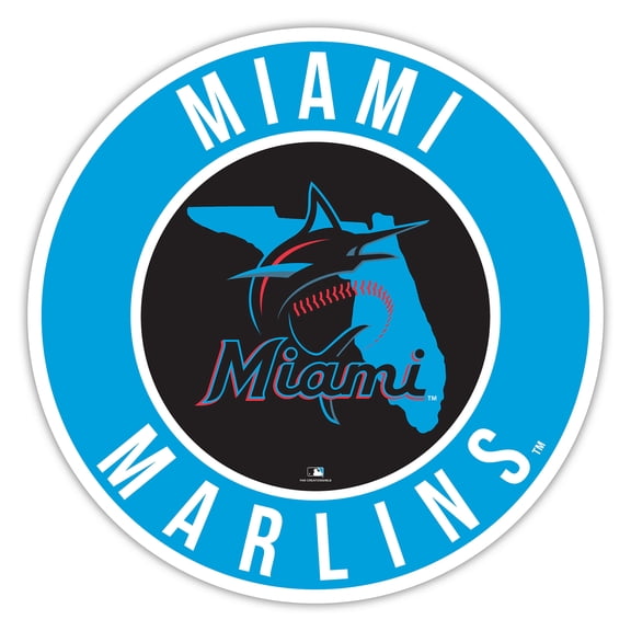 Miami Marlins 15" State Circle Sign