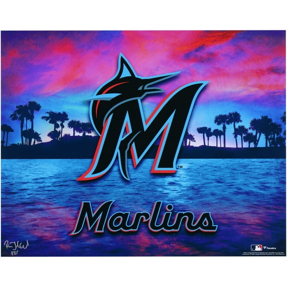 Miami Marlins 16" x 20" Photo Print - Art and Signed by Brian Konnick - Limited Edition of 25 - Fanatics Authentic Certified