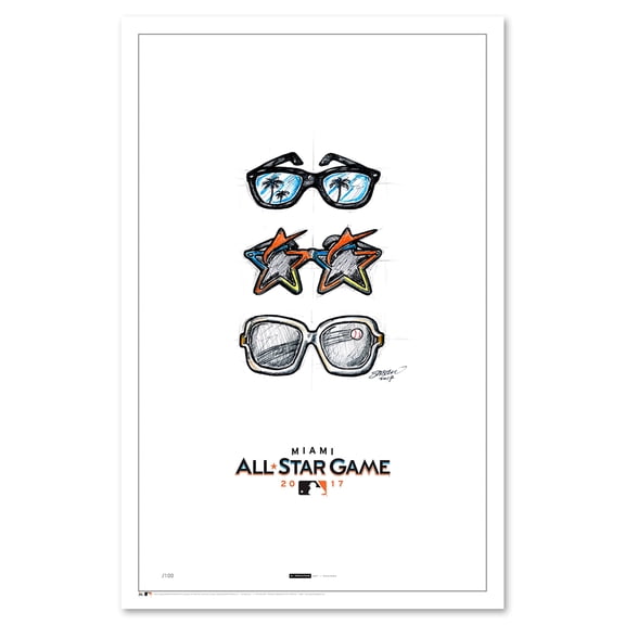 Miami Marlins 2017 MLB All-Star Game 11'' x 17'' Art Poster