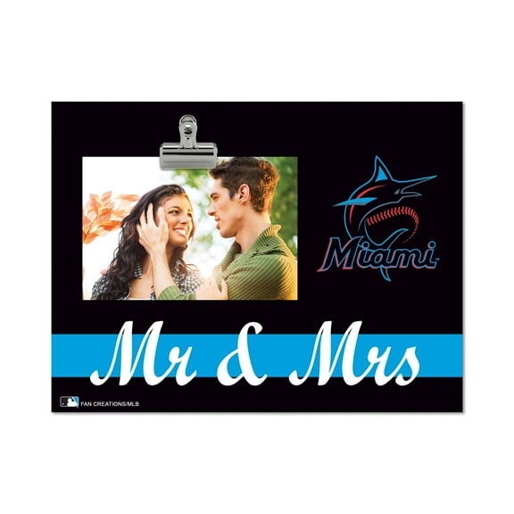 Miami Marlins 8" x 10.5" Briteline Mr & Mrs Clip Frame