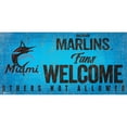 thumbnail image 1 of Miami Marlins 8'' x 10.5'' Fans Welcome Sign, 1 of 1