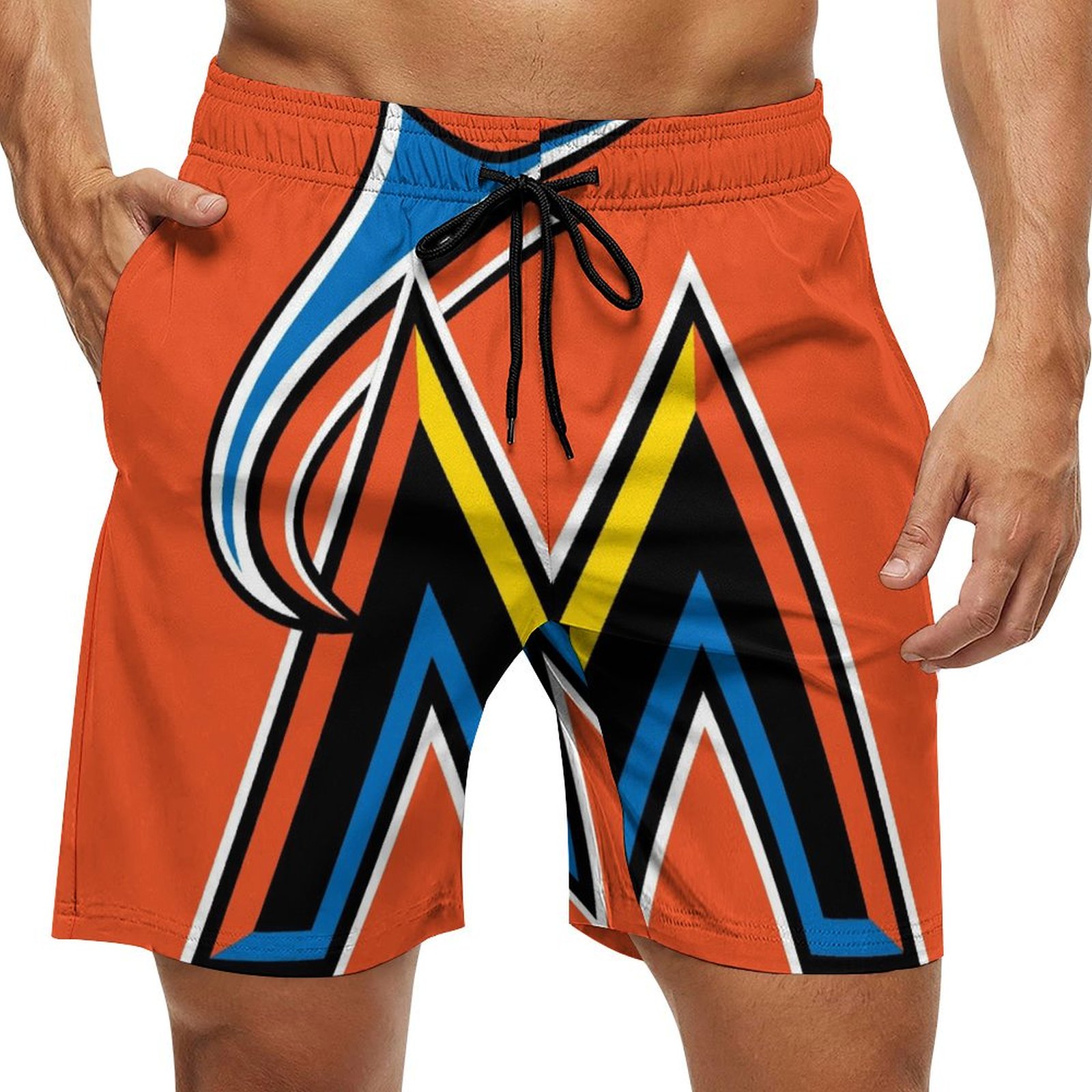 MiamiMarlins Baseball Sports Men's Beach Shorts Quickdrying Casual