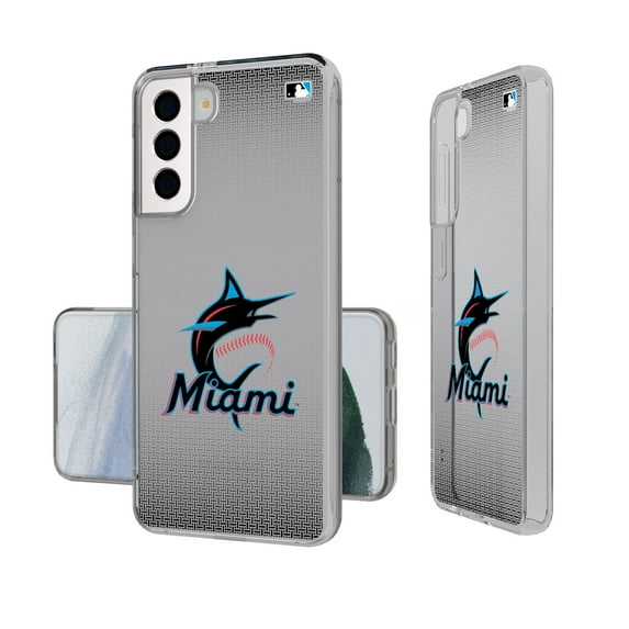 Miami Marlins Linen Logo Galaxy Clear Case